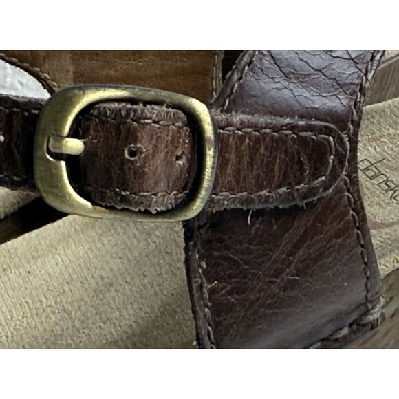 Dansko Sam Mary Jane Sandals Leather Closed Toe Brown Size 40 9.5 10 Clog - Picture 10 of 15